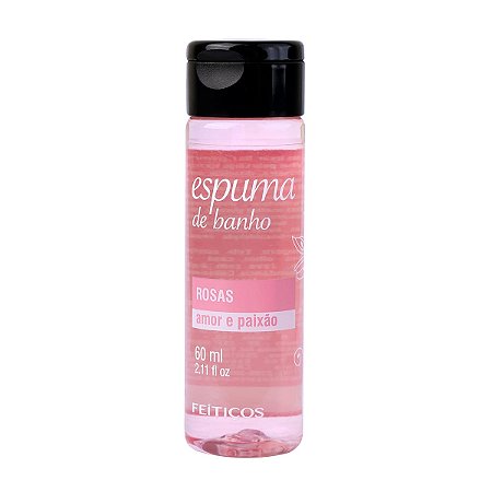 Espuma de Banho Rosas Amor e Paixão Atração Sensual 60ml