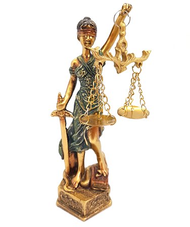 Estátua Dama Da Justiça Têmis Deusa 15 cm Símbolo Do Direito