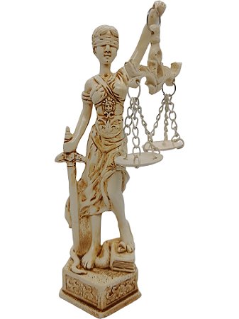 Estátua Dama Da Justiça Têmis Deusa 15cm Símbolo Do Direito