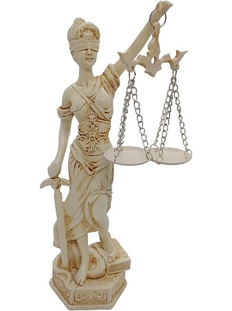 Estátua Dama Da Justiça Têmis Deusa 25cm Símbolo Do Direito