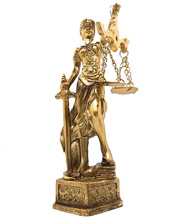 Estátua Dama Da Justiça Têmis Deusa 25cm Símbolo Do Direito