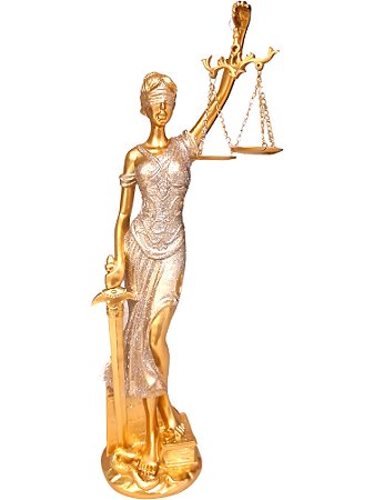 Estátua Dama Da Justiça Têmis Deusa 40 cm Símbolo Do Direito