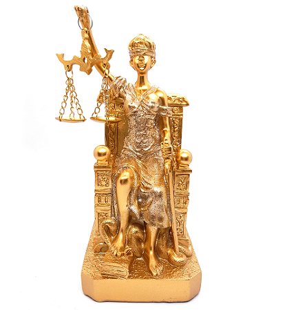 Estátua Dama Da Justiça Têmis Deusa Símbolo Direito 20cm