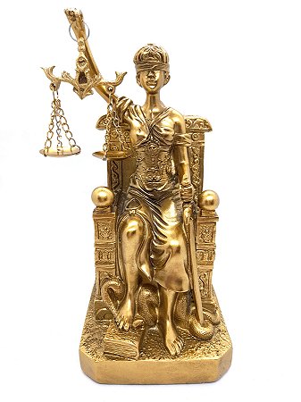 Estátua Dama Da Justiça Têmis Deusa Símbolo Direito 20cm