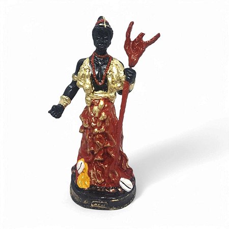 Estátua Imagem Orixá Exu Proteção dos Caminhos 15 cm
