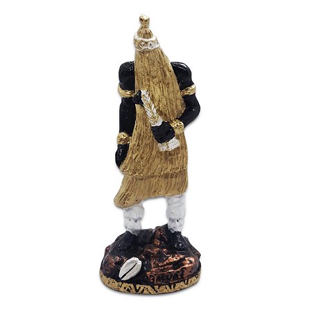 Estátua Imagem Orixá Obaluaê Obaluaiê Proteção 15 Cm
