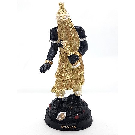 Estátua Imagem Orixá Obaluaê Obaluaiê Saúde e Cura 15 Cm