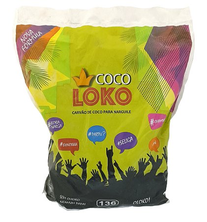 Carvão de Coco para Narguile Saco 1 Kg Carvão Hexagonal
