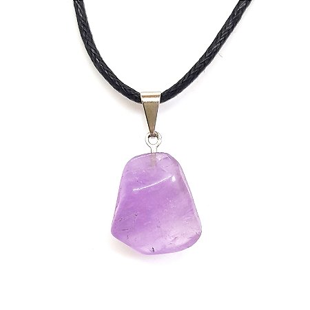 Colar Pedra Ametista Signo Virgem Coragem e Confiança
