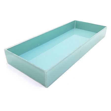 Bandeja Lavabo Sala Caixa em Vidro Tifany Brilhante 25x10cm