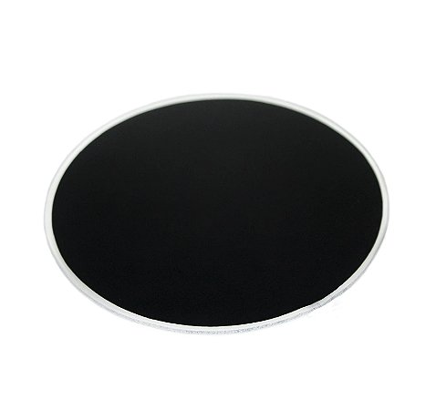 Bandeja Redonda Espelhada Vidro Escuro Decorativa 12 cm