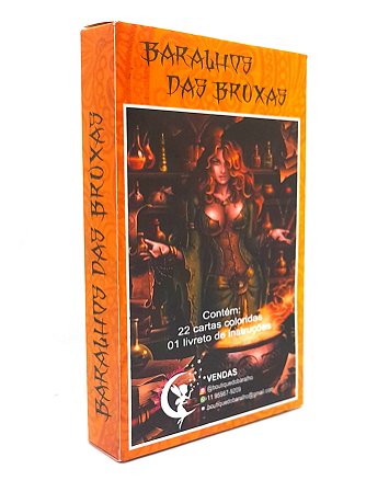 Baralho das Bruxas Grande 22 Cartas com Manual Explicativo