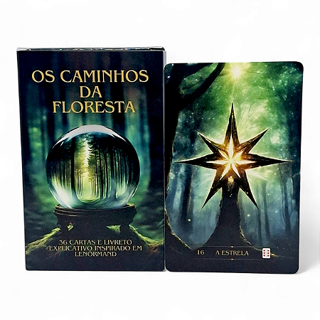 Baralho os Caminhos da Floresta com 36 cartas e Manual