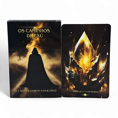 Baralho os Caminhos de Exú com 36 cartas e Manual
