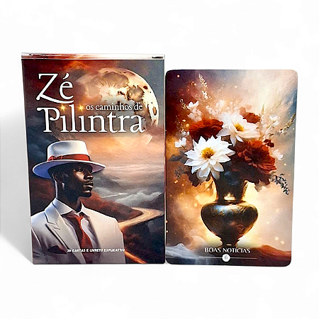 Baralho os Caminhos de Zé Pilintra com 36 cartas e Manual