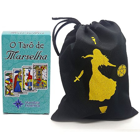 Baralho Tarô de Marselha Mandala com Manual e Bolsa Brinde