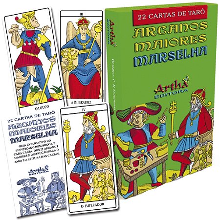 Baralho Tarô Marselha Arcanos Maiores c/ 22 cartas e manual