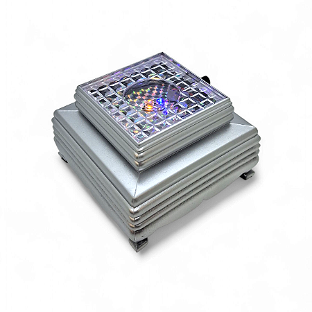 Base Prata Delicada Brilhante Leds Rgb para Enfeites 7 cm