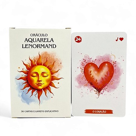 Oráculo Aquarela Lenormand 36 Cartas e Manual Explicativo
