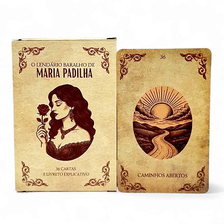 O Lendario Baralho Maria Padilha 36 Cartas com Manual