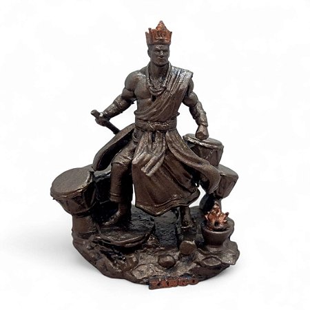 Imagem Xangô Justiça Resina 3D Umbanda Candomblé 8 cm