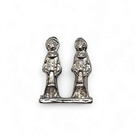 Imagem Cosme e Damião Mini de Metal Proteção Espiritual 2 cm