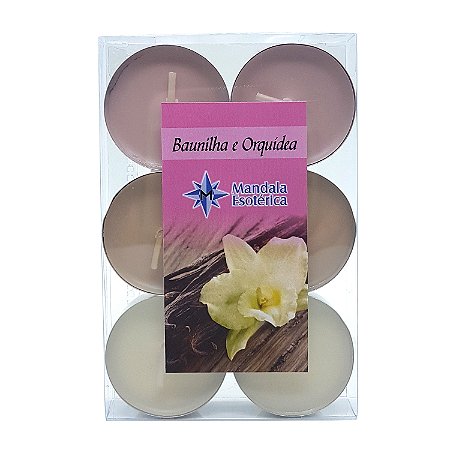 Velas Aromáticas Rechô Importada Baunilha e Orquídea 6 un