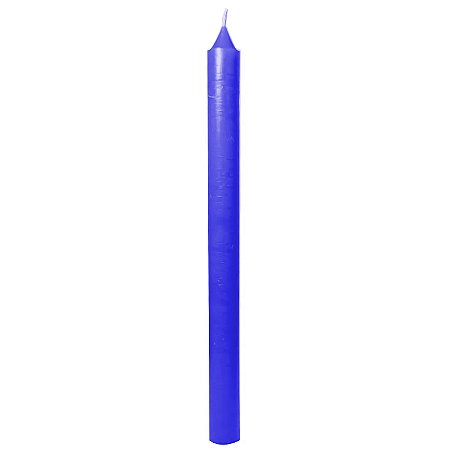 Vela Azul Ogum Prosperidade Sucesso 19cm Queima 6 Horas