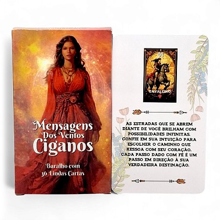 Oráculo Mensagens dos Ventos Ciganos 36 Cartas Objetivas