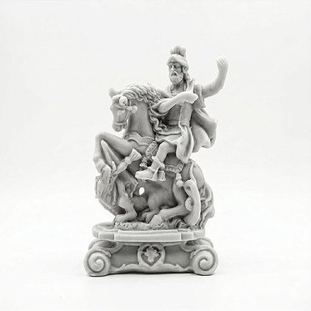 Imagem Estátua São Jorge Resina para pintar 15 cm