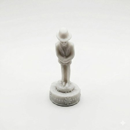 Estátua Mini Zé Pilintra Proteção Caminhos Resina para pintar 7 cm