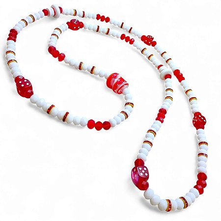 Guia Malandros Zé Pilinta Navalha Vermelho Branco Misto 60cm