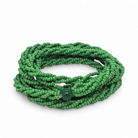 Guia 3 Fios Trançado Oxóssi Verde Escuro 60 cm