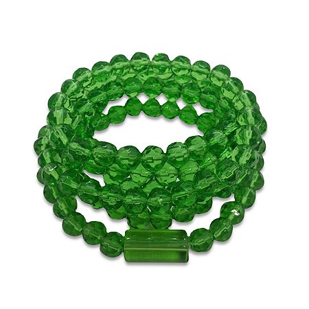 Guia Cristal 147 Contas Verde Cristal 60 cm Umbanda
