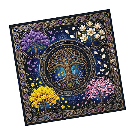 Toalha Árvores do Mundo Equilíbrio Espiritual 70 cm