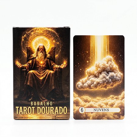 Baralho Tarot Dourado 36 cartas com Manual Explicativo