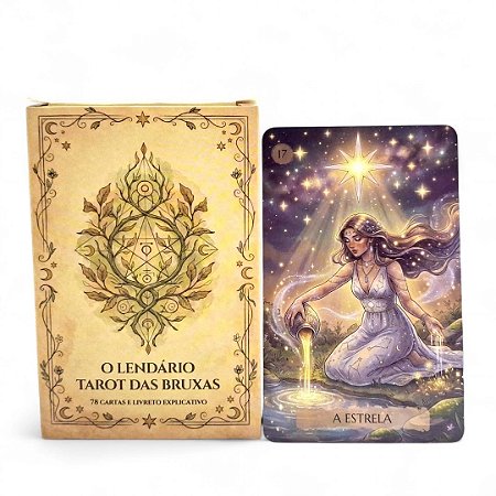 O Lendário Tarot das Bruxas 78 cartas e Manual Explicativo
