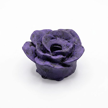 Ofertório de Resina Rosa Roxa Porta Oferenda Umbanda 5 cm