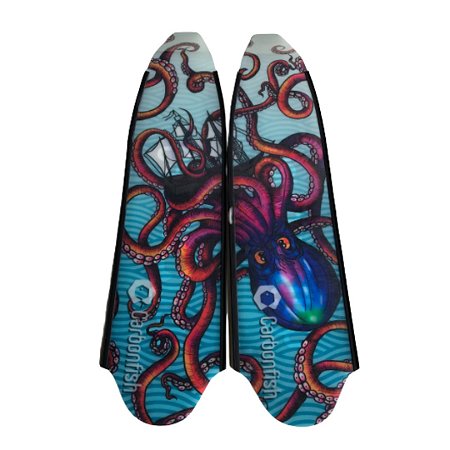 Nadadeiras Palas de fibra de vidro - Carbonfish SUMMER -  Polvo azul