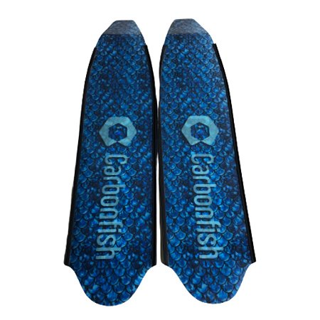 Nadadeiras Palas de fibra de vidro - Carbonfish SUMMER -  Escamas azul