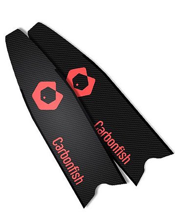 Nadadeiras Palas de Fibra de carbono - Carbonfish SHARK  - Vermelho