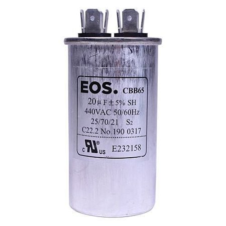 Capacitor Partida 20 Uf 440 V Ac Condicionador De Ar Split