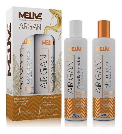 MELIVE Argan Kit Shampoo + Condicionador de Hidratação 300ml