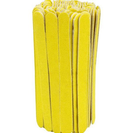 SANTA CLARA Lixa para Unhas Canário Amarela Popular Mini 100un (4132)