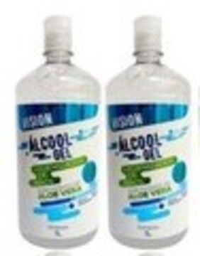 VISION Álcool Gel 70% Higienizador de Mãos com Aloe Vera 1l 2 unidades