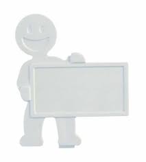 Identificador de Sabores de Sorvete em Branco com Encaixe ENCONFER