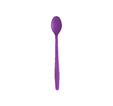 Colher Longa Descartável Reforçada Roxa para Açaí Strawplast