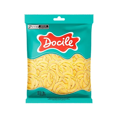 Bala de Gelatina Goma Banana DOCILE 1kg