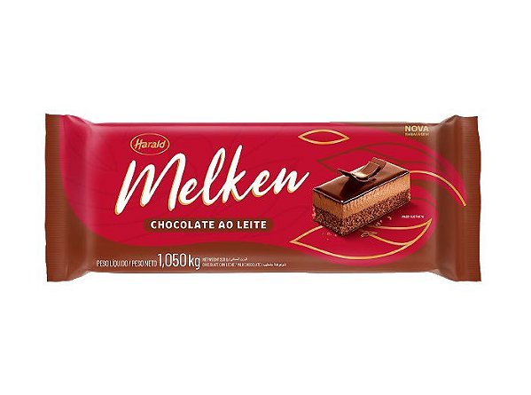 Chocolate em Barra Ao Leite Cobertura Melken 1,050 kg Harald