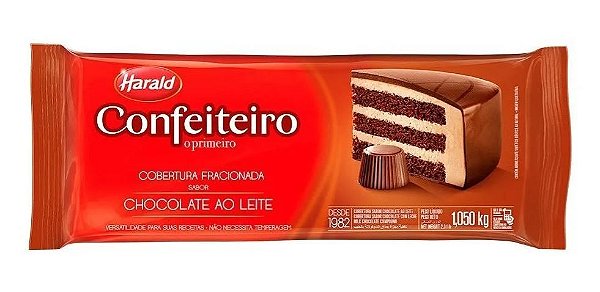 Chocolate Barra Ao Leite Confeiteiro Cobertura 1,050kg HARALD